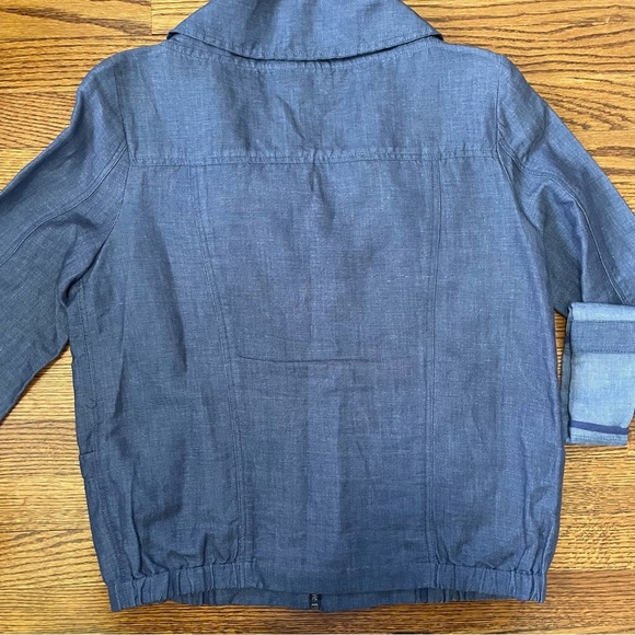 Elliott Lauren Chambray Ladies Blue Jacket Size 6 - Picture 5 of 9